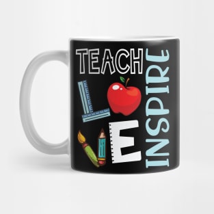 Teach Love Inspire Happy Teacher Day To Me You Students Mug